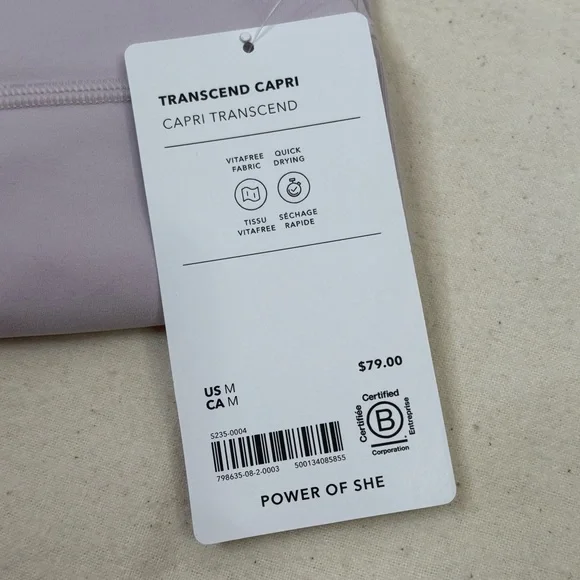 🏷️NWT Athleta Transcend Capri Legging High Rise Lilac Sky Purple Size Medium $79